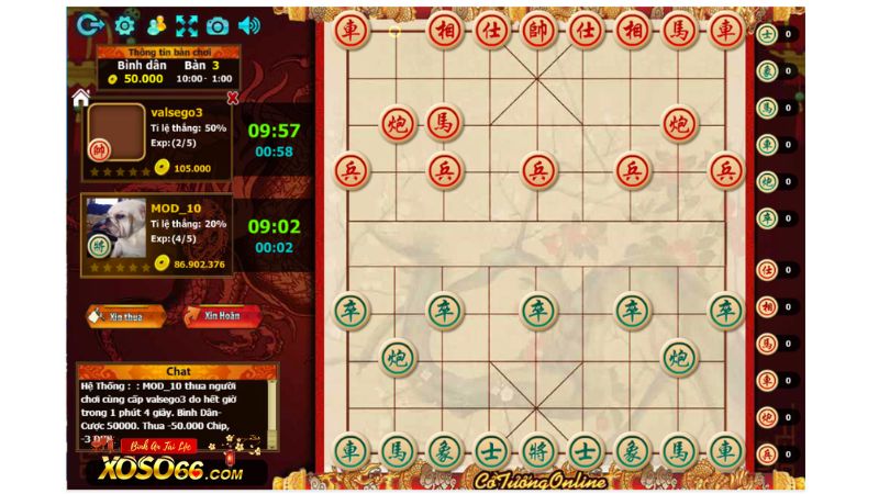 Luật chơi game cờ tướng online Xoso66